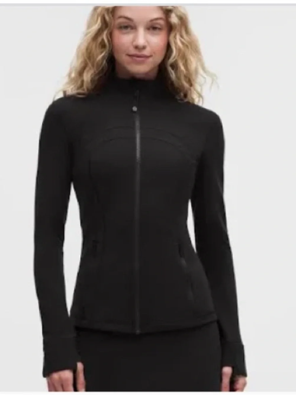 lululemon athletica Black Zip-Up Bomber Jacket